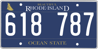 RI license plate 618787