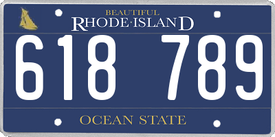RI license plate 618789