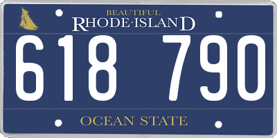 RI license plate 618790