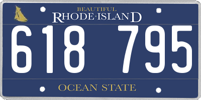 RI license plate 618795