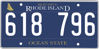 RI license plate 618796