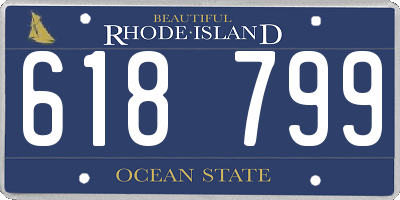 RI license plate 618799