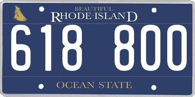 RI license plate 618800