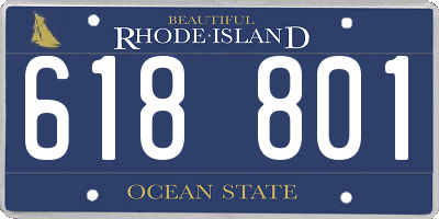 RI license plate 618801