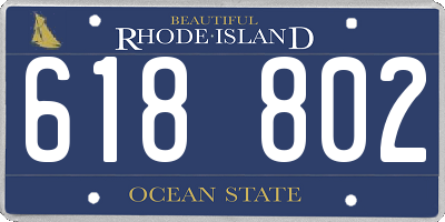 RI license plate 618802