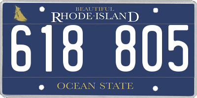 RI license plate 618805