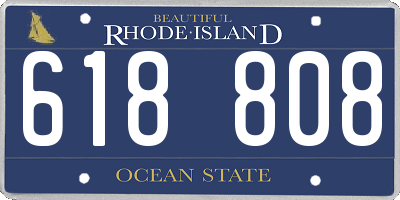 RI license plate 618808
