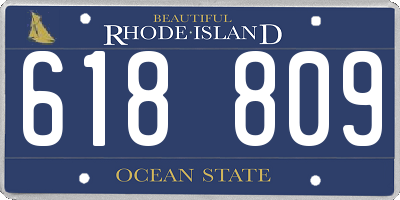 RI license plate 618809