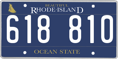 RI license plate 618810