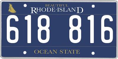 RI license plate 618816