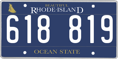 RI license plate 618819