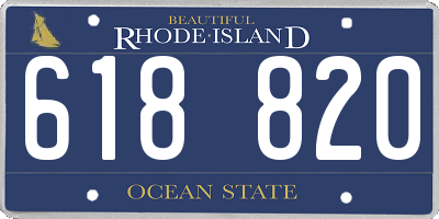 RI license plate 618820