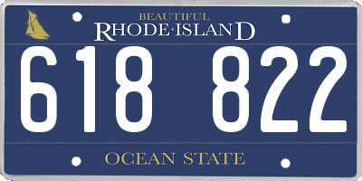 RI license plate 618822