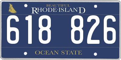 RI license plate 618826