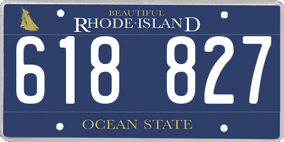 RI license plate 618827