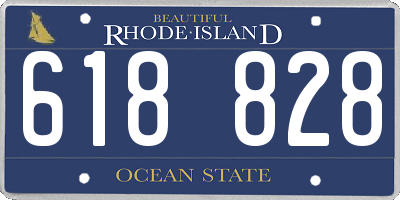 RI license plate 618828