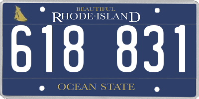 RI license plate 618831