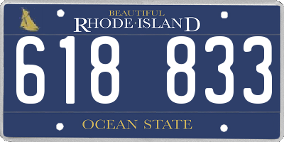 RI license plate 618833