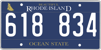 RI license plate 618834