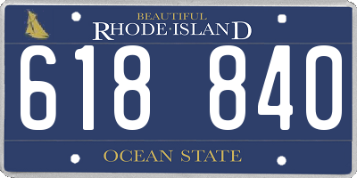 RI license plate 618840