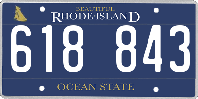 RI license plate 618843