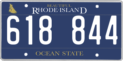RI license plate 618844