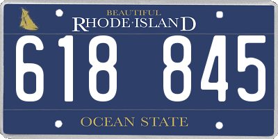 RI license plate 618845