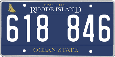RI license plate 618846