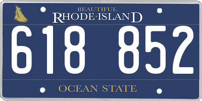 RI license plate 618852