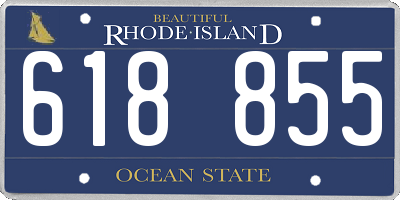 RI license plate 618855