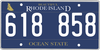 RI license plate 618858