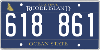 RI license plate 618861