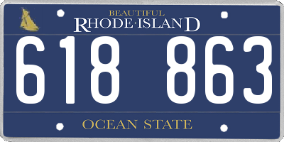 RI license plate 618863
