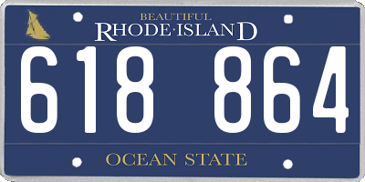 RI license plate 618864