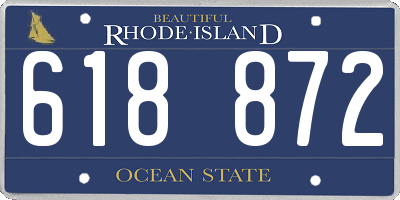 RI license plate 618872