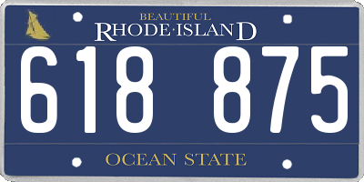 RI license plate 618875