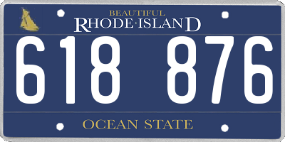 RI license plate 618876