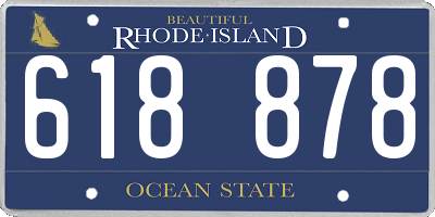 RI license plate 618878