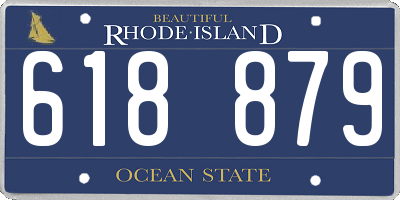 RI license plate 618879