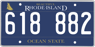 RI license plate 618882
