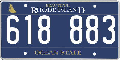 RI license plate 618883