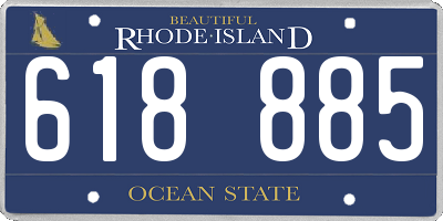 RI license plate 618885