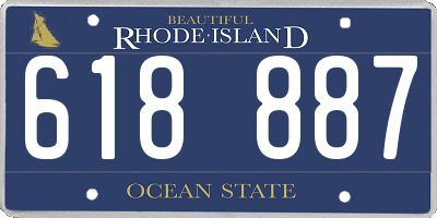 RI license plate 618887