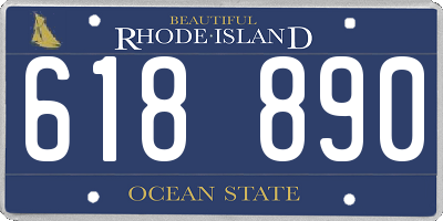 RI license plate 618890