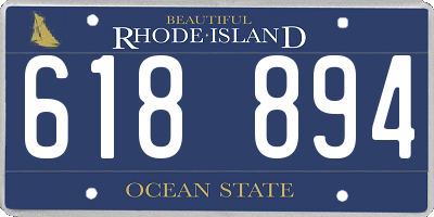 RI license plate 618894