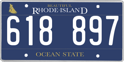 RI license plate 618897