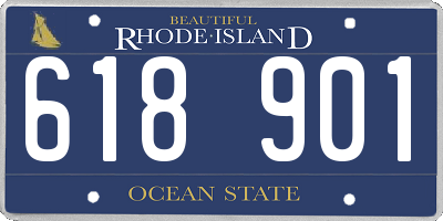 RI license plate 618901