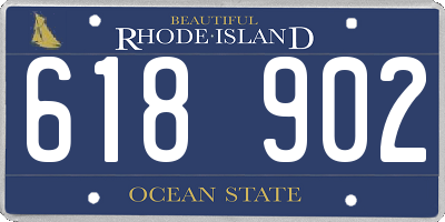 RI license plate 618902