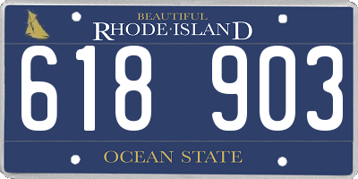 RI license plate 618903
