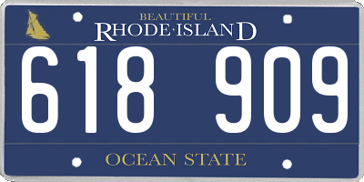 RI license plate 618909